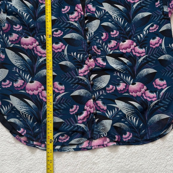 Anthropologie Long Sleeve Floral Sheer Blouse - Picture 9 of 11